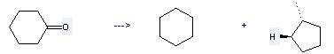 Methylcyclopentane can be prepared by cyclohexanone at the ambient temperature